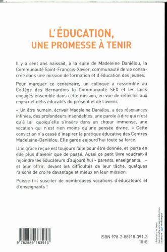 Produktbild: L'&eacute;ducation, une promesse &agrave; tenir