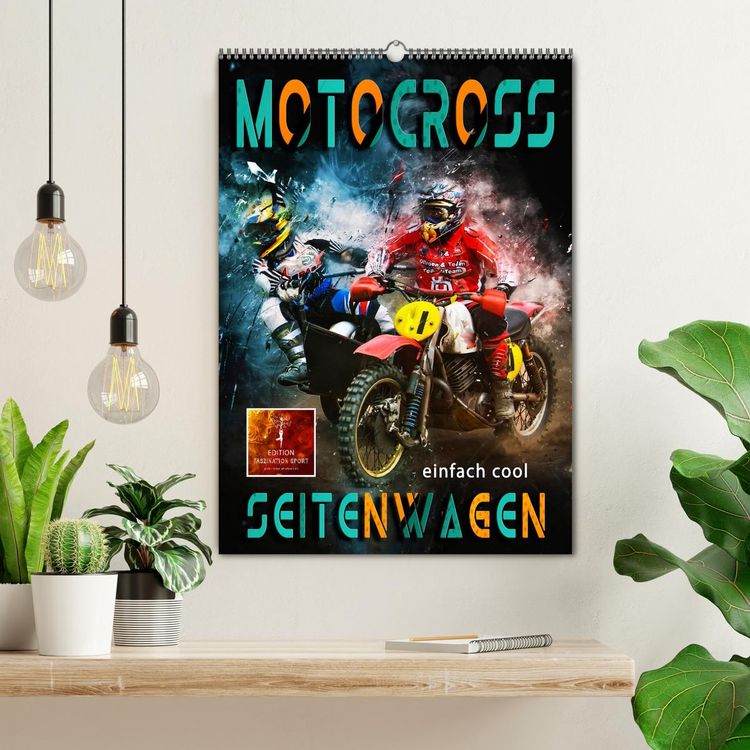 Produktbild: Motocross Seitenwagen - einfach cool (Wandkalender 2026 DIN A2 hoch), CALVENDO Monatskalender
