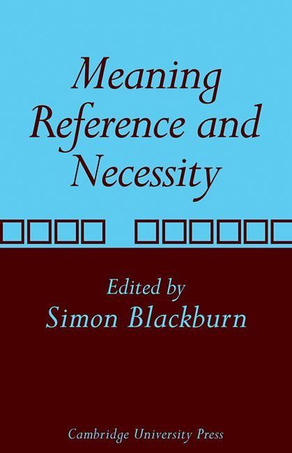 Produktbild: Meaning, Reference and Necessity
