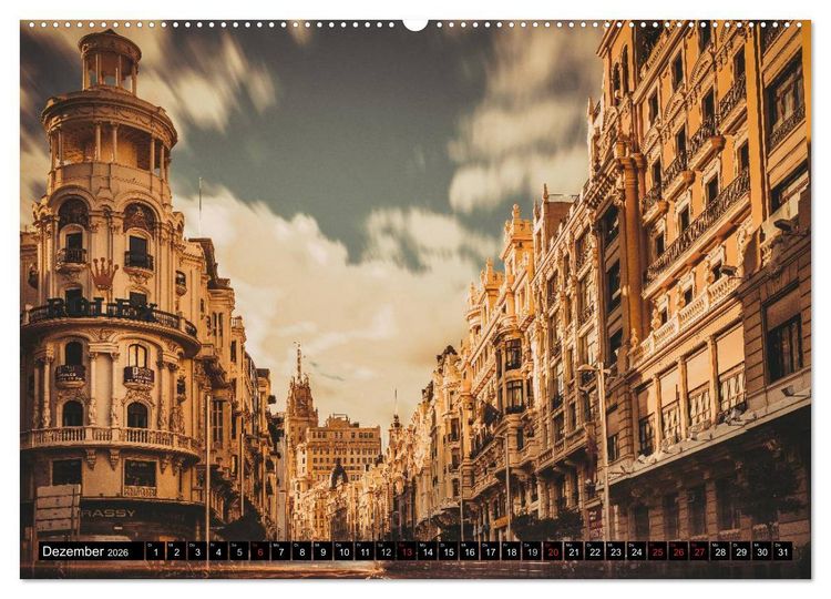 Produktbild: Hauptstadt Madrid (Wandkalender 2026 DIN A2 quer), CALVENDO Monatskalender
