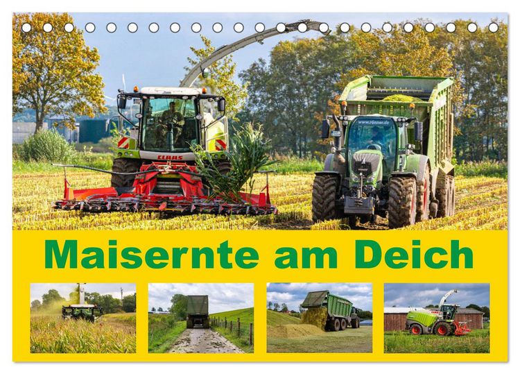 Produktbild: Maisernte am Deich (Tischkalender 2026 DIN A5 quer), CALVENDO Monatskalender