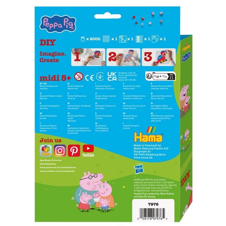 Produktbild: Hama B&uuml;gelperlen Peppa Pig midi 2000 St&uuml;ck