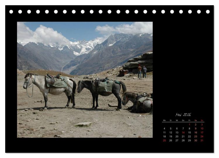 Produktbild: Ladakh, Berge und Spruchweisheiten (Tischkalender 2026 DIN A5 quer), CALVENDO Monatskalender