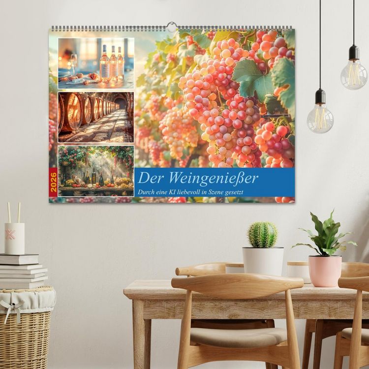 Produktbild: Der Weingenie&szlig;er (Wandkalender 2026 DIN A2 quer), CALVENDO Monatskalender
