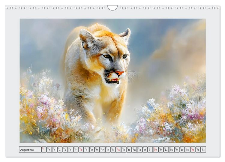 Produktbild: Bergl&ouml;wen. Kraftvolle Eleganz der Wildnis (Wandkalender 2027 DIN A3 quer), CALVENDO Monatskalender