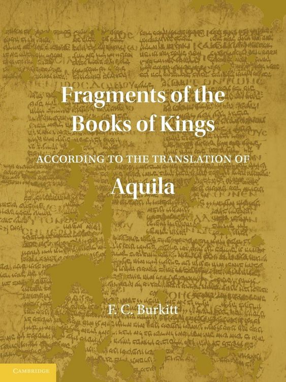 Produktbild: Fragments of the Books of Kings According to the Translation of Aquila