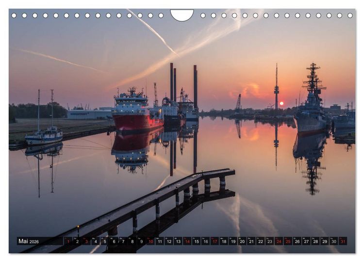 Produktbild: Wilhelmshaven maritim (Wandkalender 2026 DIN A4 quer), CALVENDO Monatskalender