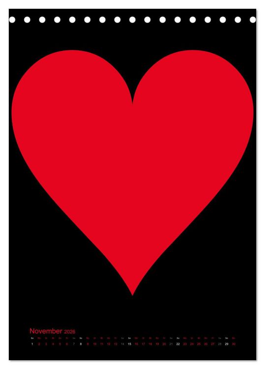Produktbild: Foto- und Bastelkalender "LIEBE" in der Farbe Schwarz (Tischkalender 2026 DIN A5 hoch), CALVENDO Monatskalender