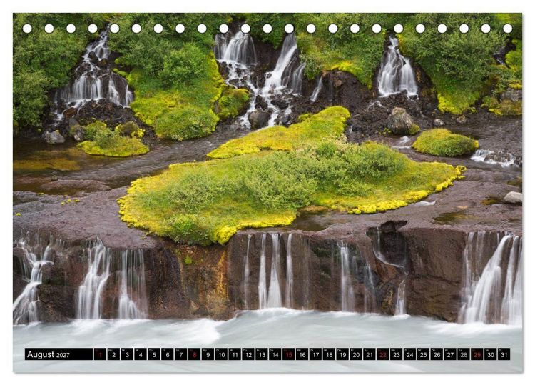 Produktbild: WASSERF&Auml;LLE - Sanfte und tosende Sch&ouml;nheiten (Tischkalender 2027 DIN A5 quer), CALVENDO Monatskalender