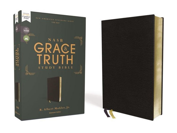 Produktbild: Nasb, the Grace and Truth Study Bible (Trustworthy and Practical Insights), Bonded Leather, Black, Red Letter, 1995 Text, Comfort Print