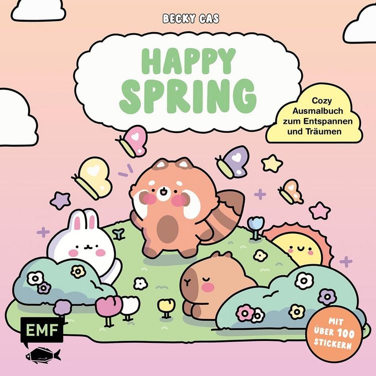 Produktbild: Happy Spring &ndash; Cozy Ausmalbuch zum Entspannen und Tr&auml;umen