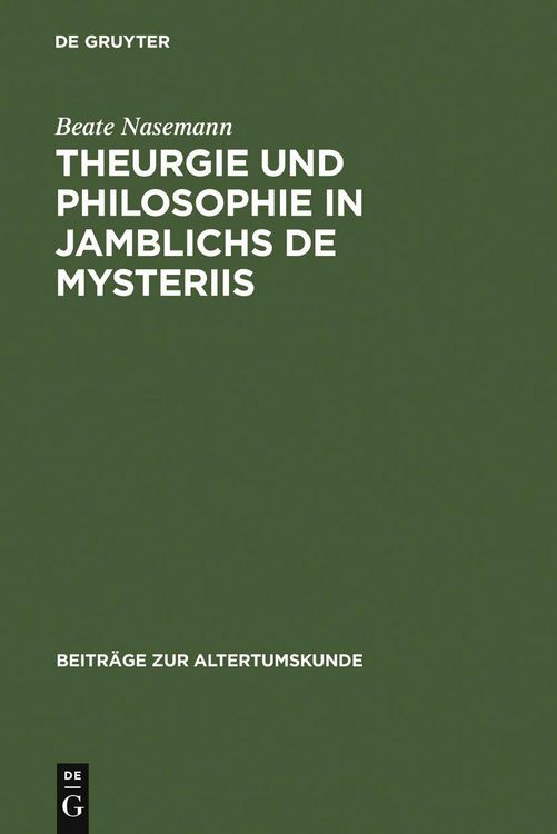 Produktbild: Theurgie und Philosophie in Jamblichs De mysteriis