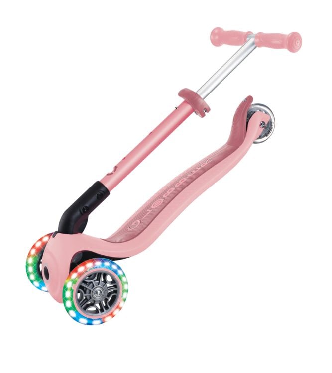 Produktbild: Globber Junior Foldable rosa mit Leuchtrollen