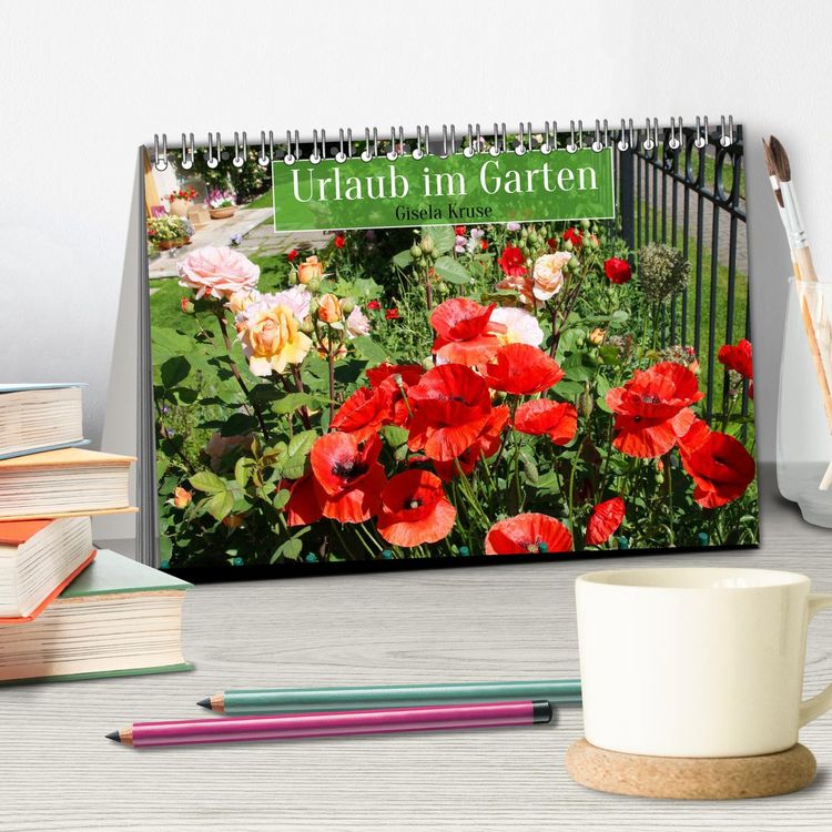 Produktbild: Urlaub im Garten (Tischkalender 2026 DIN A5 quer), CALVENDO Monatskalender