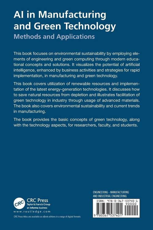 Produktbild: AI in Manufacturing and Green Technology