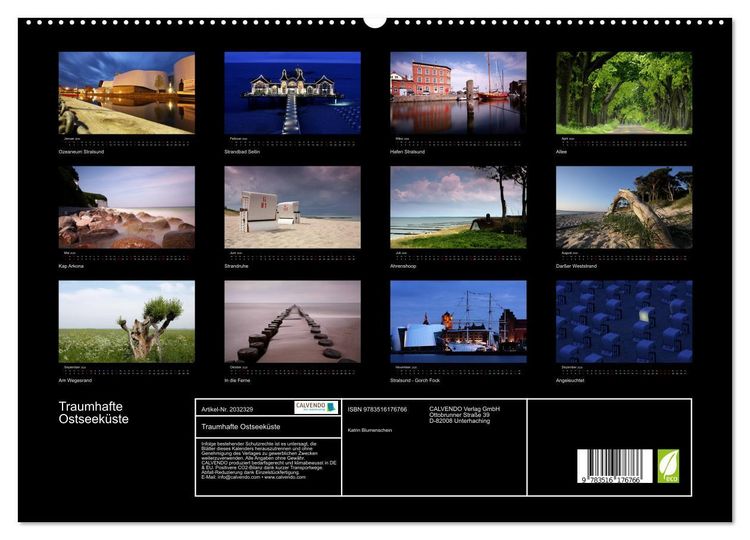 Produktbild: Traumhafte Ostseek&uuml;ste (hochwertiger Premium Wandkalender 2026 DIN A2 quer), Kunstdruck in Hochglanz