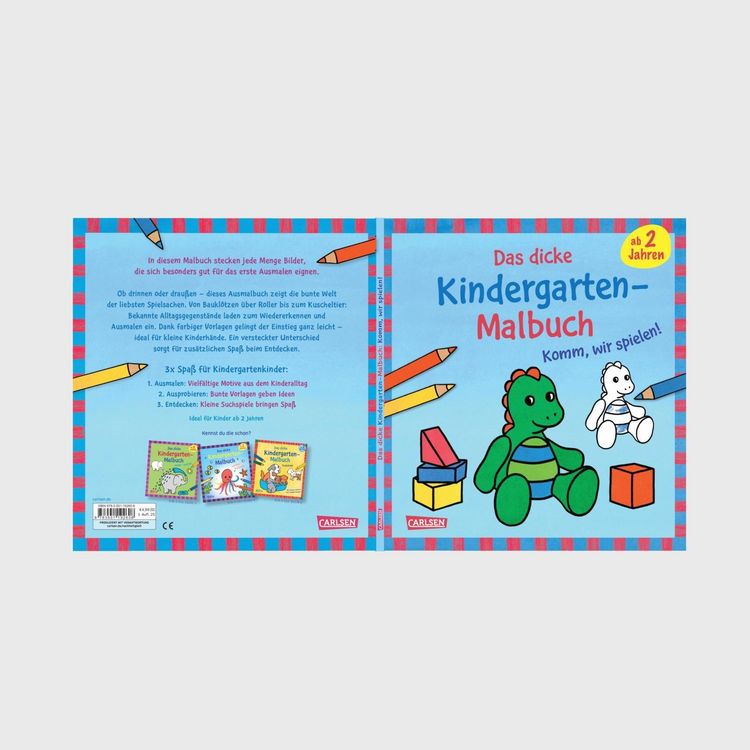 Produktbild: Ausmalbilder f&uuml;r Kita-Kinder: Das dicke Kindergarten-Malbuch: Komm, wir spielen!