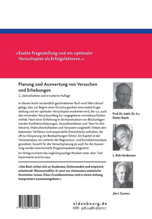 Produktbild: Planung und Auswertung von Versuchen und Erhebungen