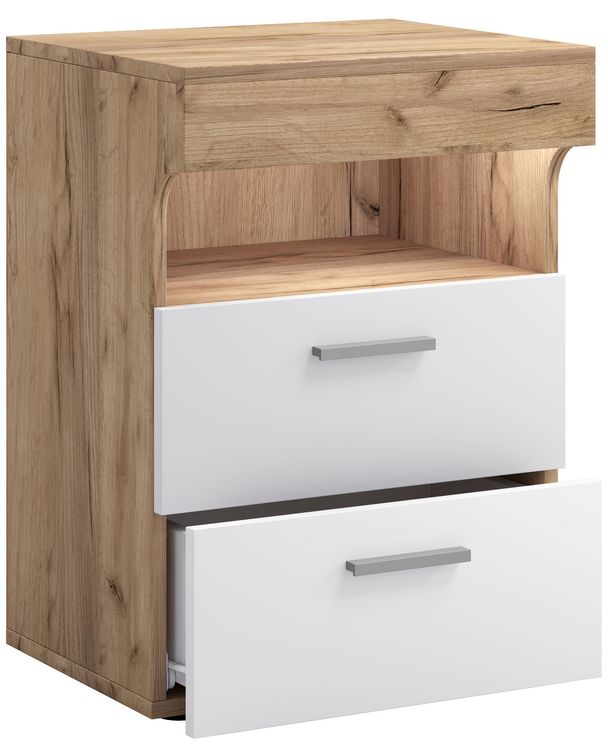 Produktbild: Holz Nachttisch Nachtschrank Schublade Slepal L