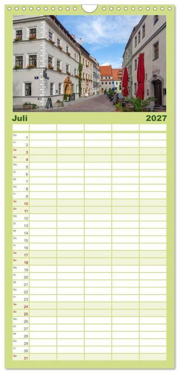 Produktbild: Familienplaner 2027 - Unterwegs in Pirna mit 5 Spalten (Wandkalender, 21 x 45 cm) CALVENDO