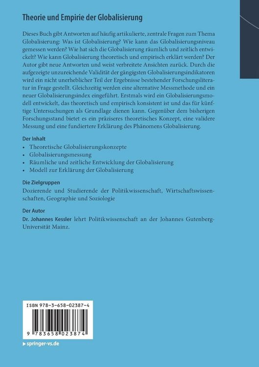 Produktbild: Theorie und Empirie der Globalisierung