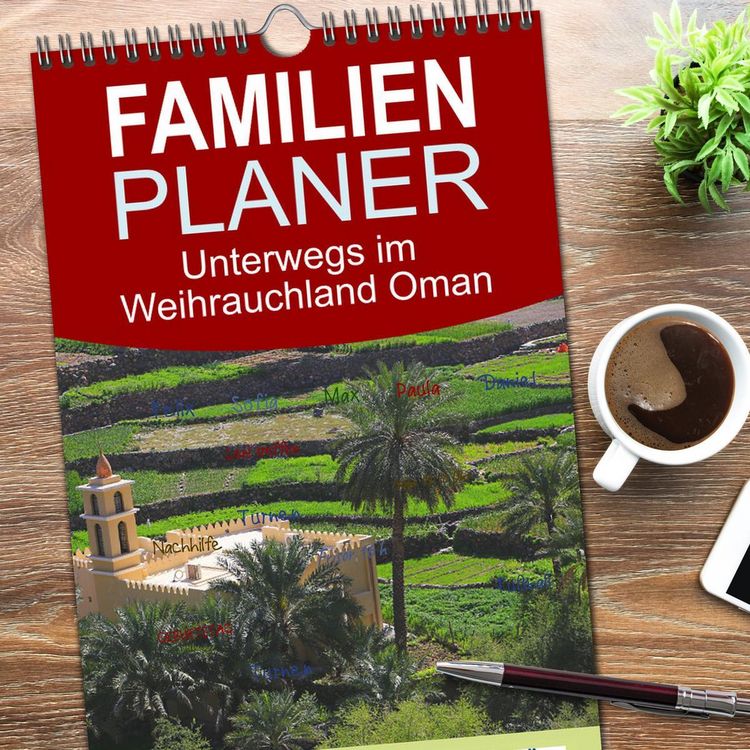 Produktbild: Familienplaner 2026 - Unterwegs im Weihrauchland Oman mit 5 Spalten (Wandkalender, 21 x 45 cm) CALVENDO