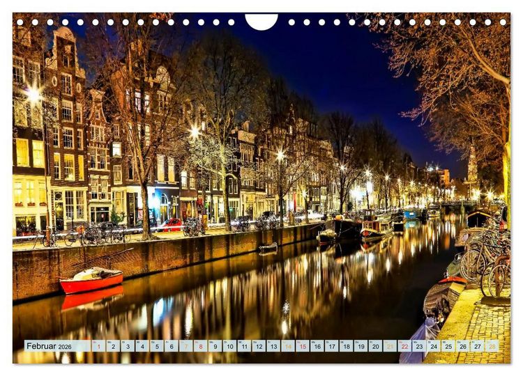 Produktbild: Amsterdam - Venedig des Nordens (Wandkalender 2026 DIN A4 quer), CALVENDO Monatskalender