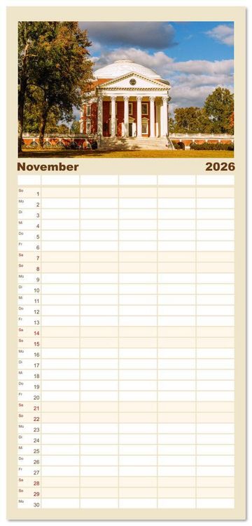 Produktbild: Familienplaner 2026 - USA Ostk&uuml;ste. Von den Blue Ridge Mountains bis zur Chesapeake Bay mit 5 Spalten (Wandkalender, 21 x 45 cm) CALVENDO