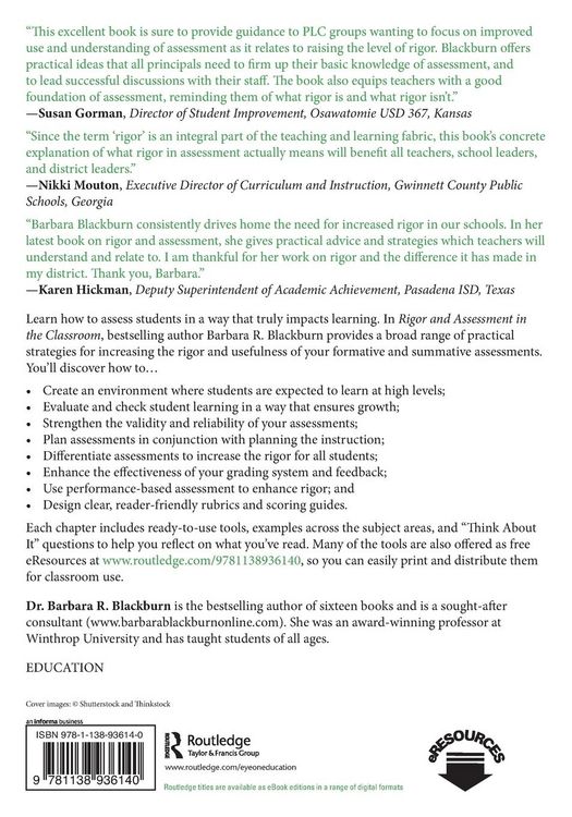 Produktbild: Rigor and Assessment in the Classroom