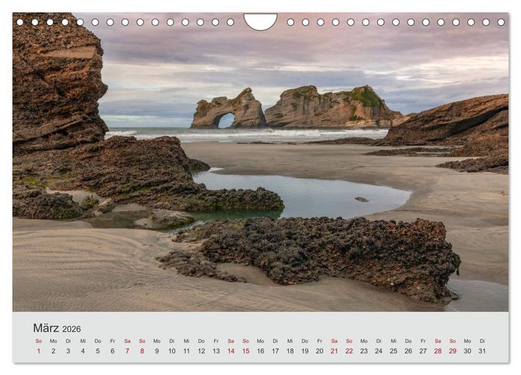 Produktbild: Neuseeland - Eine fotografische Rundreise von Nord nach S&uuml;d (Wandkalender 2026 DIN A4 quer), CALVENDO Monatskalender