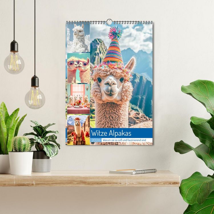 Produktbild: Witzige Alpakas (Wandkalender 2026 DIN A3 hoch), CALVENDO Monatskalender