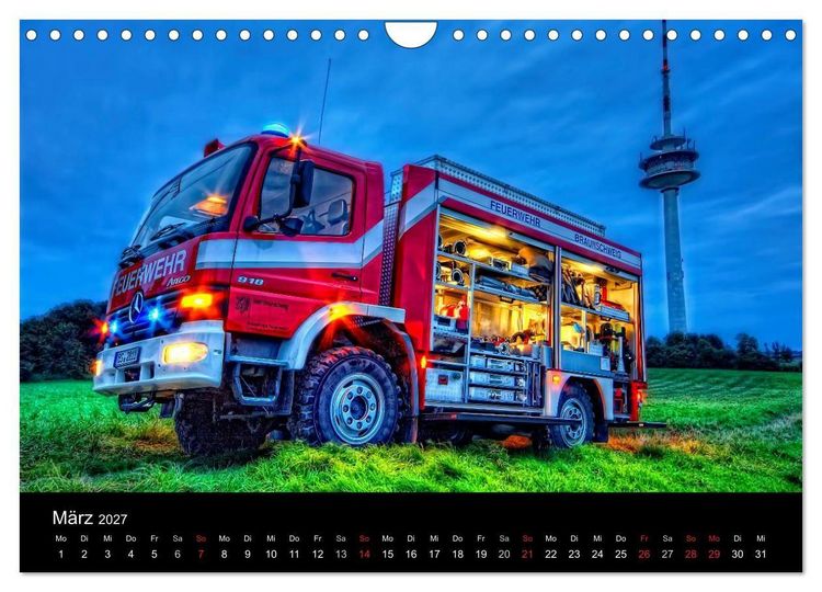 Produktbild: Feuerwehr Braunschweig (Wandkalender 2027 DIN A4 quer), CALVENDO Monatskalender