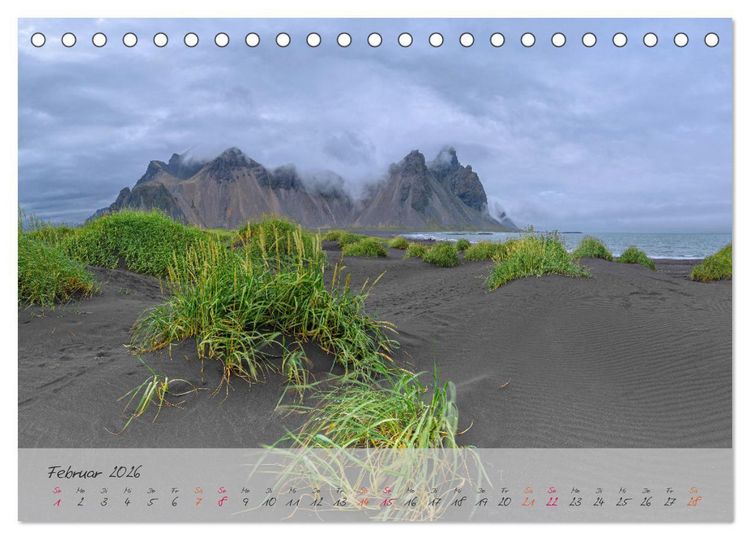 Produktbild: Naturwunder in Island (Tischkalender 2026 DIN A5 quer), CALVENDO Monatskalender