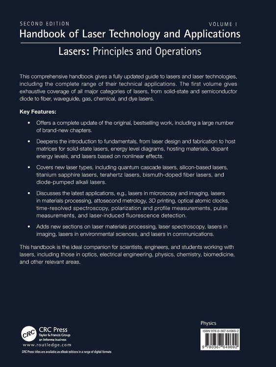 Produktbild: Handbook of Laser Technology and Applications