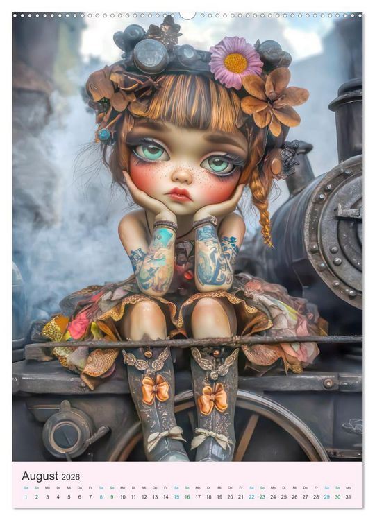 Produktbild: Steampunk Puppen &ndash; Zauberhafte Puppenfiguren (hochwertiger Premium Wandkalender 2026 DIN A2 hoch), Kunstdruck in Hochglanz