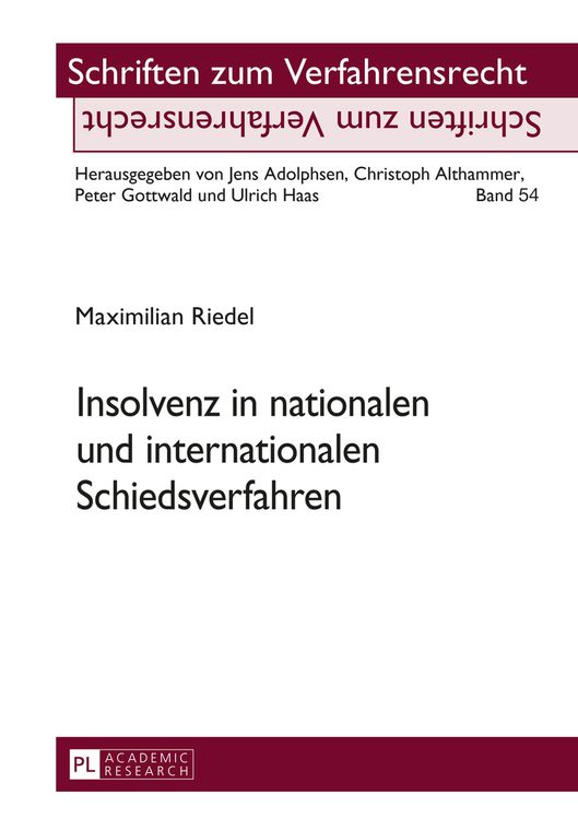Produktbild: Insolvenz in nationalen und internationalen Schiedsverfahren