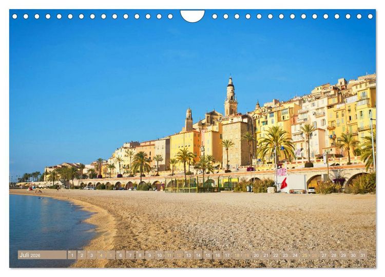 Produktbild: Lebendige Cote d'Azur: Die azurblaue K&uuml;ste (Wandkalender 2026 DIN A4 quer), CALVENDO Monatskalender