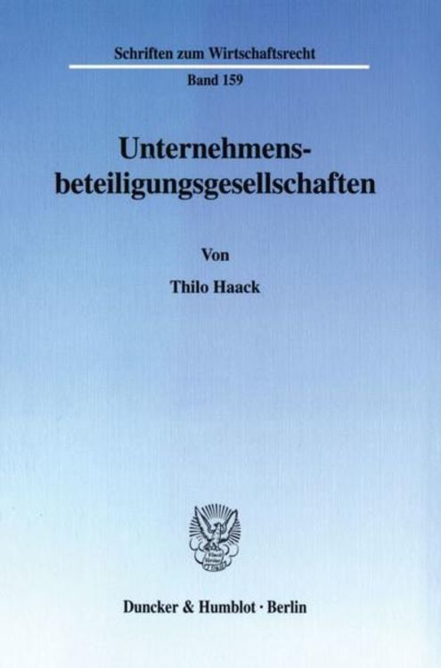 Produktbild: Unternehmensbeteiligungsgesellschaften.