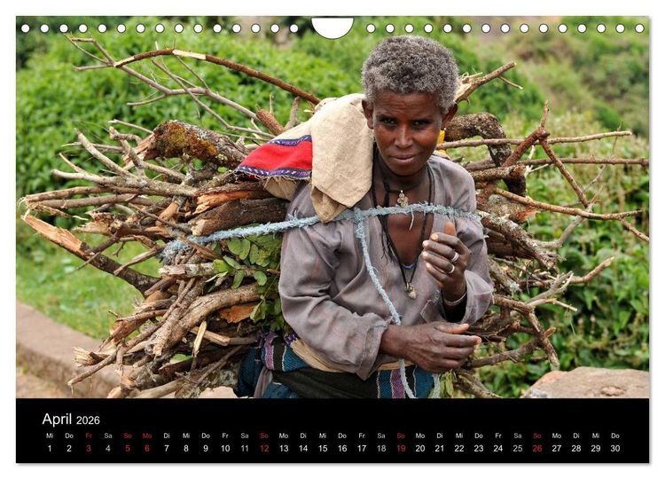 Produktbild: &Auml;thiopien Augenblicke (Wandkalender 2026 DIN A4 quer), CALVENDO Monatskalender