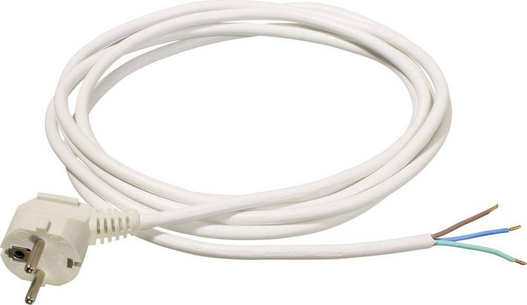 Produktbild: AS Schwabe 70833 Strom Anschlusskabel Wei&szlig; 3.00m