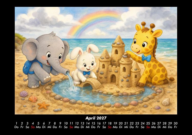 Produktbild: Sandburgen am Strand 2027 Fotokalender DIN A3