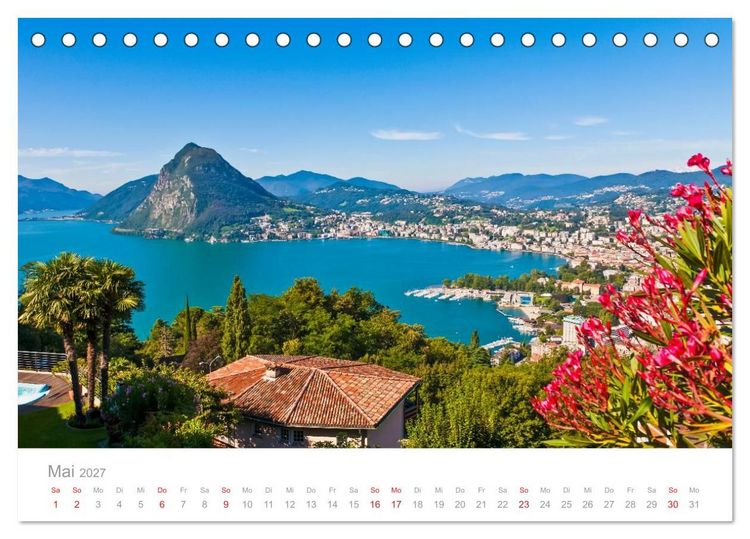 Produktbild: Reise durch die SCHWEIZ (Tischkalender 2027 DIN A5 quer), CALVENDO Monatskalender