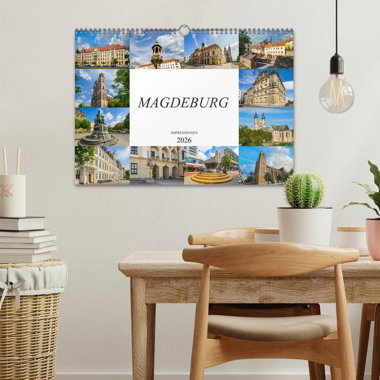 Produktbild: Magdeburg Impressionen (Wandkalender 2026 DIN A3 quer), CALVENDO Monatskalender