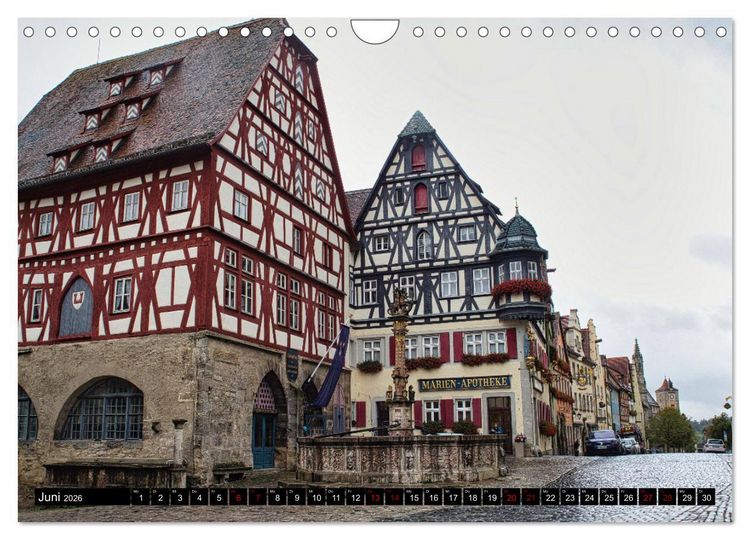 Produktbild: Rothenburg o.d. Tauber - Ansichten einer mittelalterlichen Stadt (Wandkalender 2026 DIN A4 quer), CALVENDO Monatskalender
