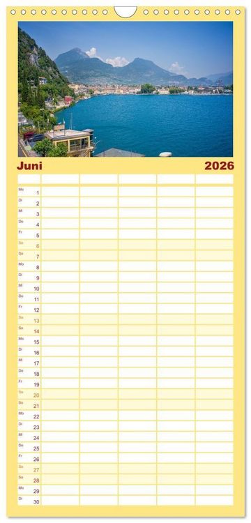 Produktbild: Familienplaner 2026 - Riva del Garda - Am Gardasee ganz im Norden mit 5 Spalten (Wandkalender, 21 x 45 cm) CALVENDO