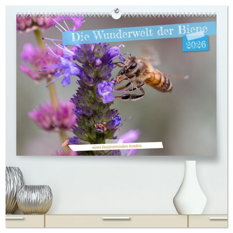 Produktbild: Die Wunderwelt der Biene (hochwertiger Premium Wandkalender 2026 DIN A2 quer), Kunstdruck in Hochglanz