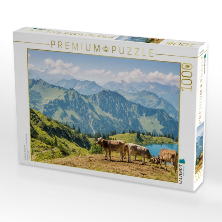 Produktbild: CALVENDO Puzzle Rinder am Nebelhorn | 1000 Teile Lege-Gr&ouml;&szlig;e 64x48cm Foto-Puzzle f&uuml;r gl&uuml;ckliche Stunden