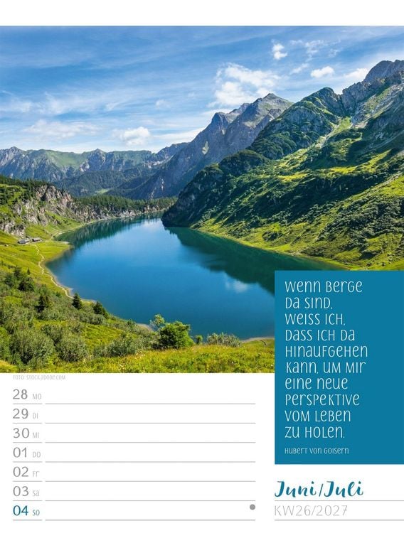 Produktbild: Augenblicke der Achtsamkeit Wochenplaner Kalender 2027