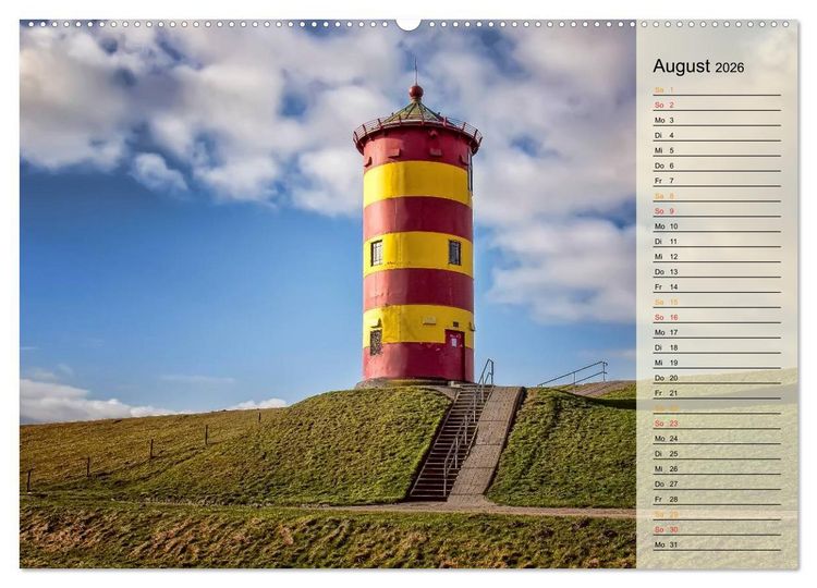 Produktbild: Leuchtt&uuml;rme - maritime Wegweiser in Deutschland (hochwertiger Premium Wandkalender 2026 DIN A2 quer), Kunstdruck in Hochglanz