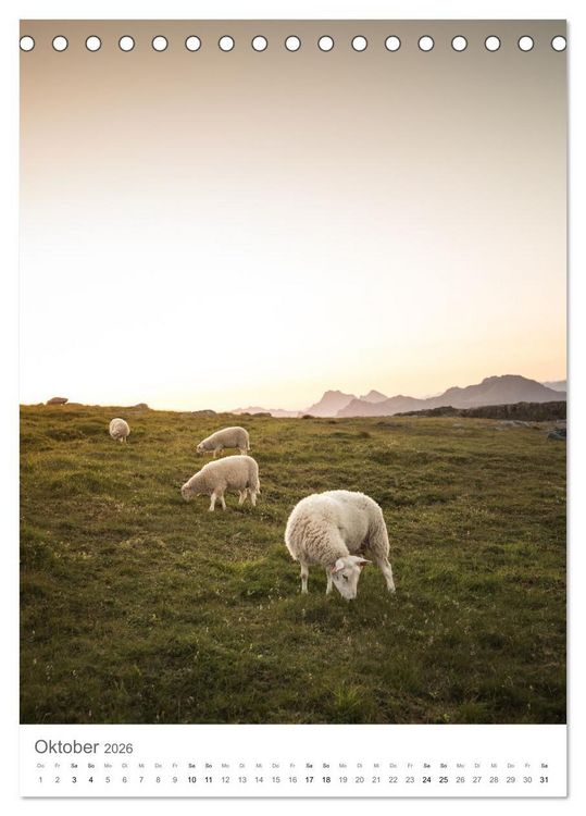 Produktbild: Die Lofoten &ndash; Landschaftsfotografien aus Nordnorwegen (Tischkalender 2026 DIN A5 hoch), CALVENDO Monatskalender